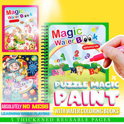 🔥Zeitlich begrenztes Angebot 51% RABATT🔥Puzzle Magische Farbe mit Aquarellbuch