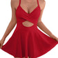 🩱 Damen-Badeanzug mit Cut-out und Rock