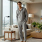 📢📢50 % Rabatt!! ⏰Herren Kapuze Casual Loose Top & Hose 2-teiliges Set