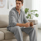 📢📢50 % Rabatt!! ⏰Herren Kapuze Casual Loose Top & Hose 2-teiliges Set