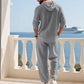 📢📢50 % Rabatt!! ⏰Herren Kapuze Casual Loose Top & Hose 2-teiliges Set