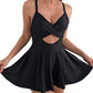 🩱 Damen-Badeanzug mit Cut-out und Rock