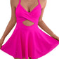 🩱 Damen-Badeanzug mit Cut-out und Rock
