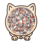 🎅Weihnachtsangebot 50 % Rabatt🐱135-teiliges Holzpuzzle in Morandi-Farben in Katzenform🎁