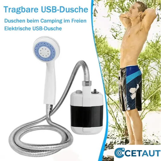 🚿 Frisch bleiben im Freien - 50% OFF - 🔥 Tragbare Campingdusche mit einstellbarem Durchfluss - für eine einfache und bequeme Reinigung im Freien!