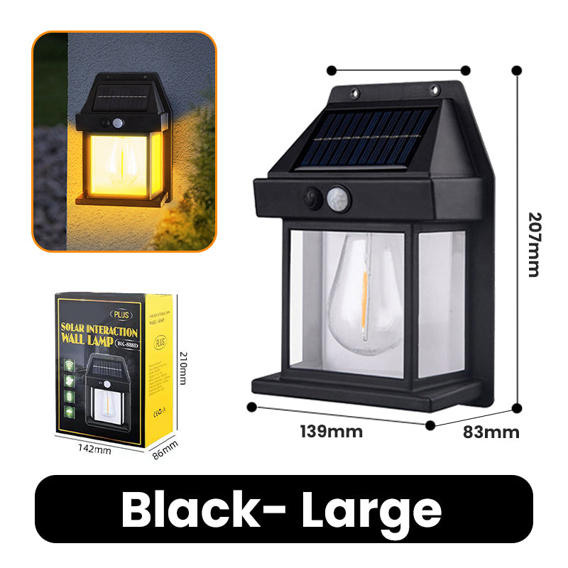 ⏳ Motion Sensor Solar Tungsten Wall Light