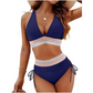 👙Hoch taillierte Bikini-Sets mit Bauchkontrolle und Farbblockdesign