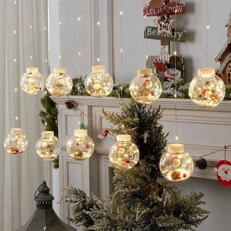 🎄🎄Christmas LED Wishing Ball Lights💡String Decoration🌟🎊