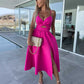 🌷2025 Frühjahrsneuheiten - 50% Rabatt🍃Damen Spaghettiträger Kleid mit hohem Schlitz