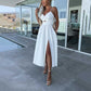🌷2025 Frühjahrsneuheiten - 50% Rabatt🍃Damen Spaghettiträger Kleid mit hohem Schlitz