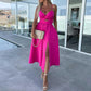 🌷2025 Frühjahrsneuheiten - 50% Rabatt🍃Damen Spaghettiträger Kleid mit hohem Schlitz