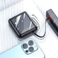 🚀 Spiegel Design, modisch und cool 🔋 Neue 20000 mAh große Kapazität Powerbank mit integriertem Kabel