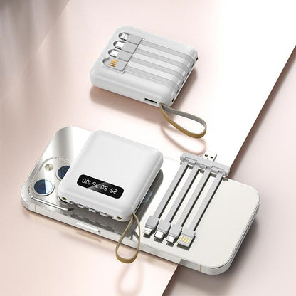 🚀 Spiegel Design, modisch und cool 🔋 Neue 20000 mAh große Kapazität Powerbank mit integriertem Kabel
