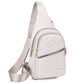 Leichte Metall-Brusttasche mit Reißverschluss und Kabeldurchführung – Exquisites Geschenk