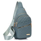 Leichte Metall-Brusttasche mit Reißverschluss und Kabeldurchführung – Exquisites Geschenk