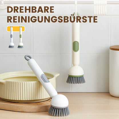 Drehbare Reinigungsbürste mit langem Griff für Geschirr und Töpfe