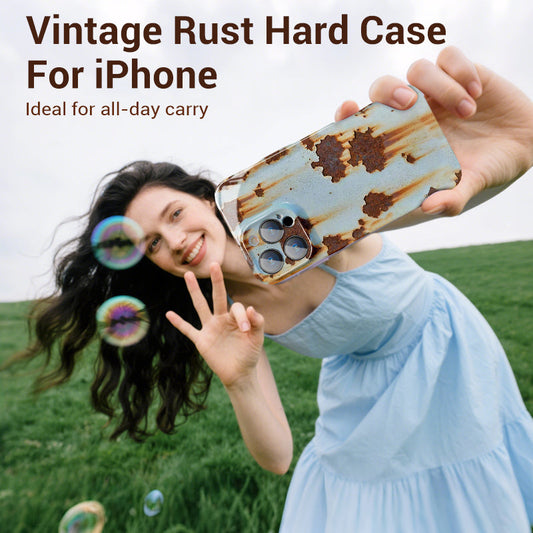 🔥Vintage Rost Hard Case für iPhone