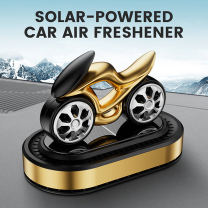 Solarbetriebener Auto-Lufterfrischer in Motorradform