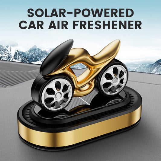 Solarbetriebener Auto-Lufterfrischer in Motorradform