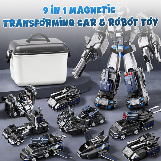 9-in-1 magnetisches transformierendes Auto- und Roboterspielzeug