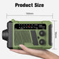 Solar-Handkurbel-Notfallradio mit LED-Taschenlampe