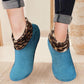 Indoor-Socken mit gepolstertem, rutschfestem Griff und Thermofunktion