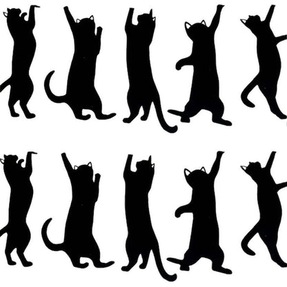 Adorable Cat-Shaped Metal Bookmark 5 PCS Set