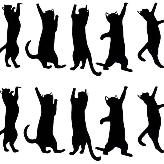 Adorable Cat-Shaped Metal Bookmark 5 PCS Set