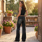 🎉Heißer Verkauf 50% RABATT👖 Damen Retro Flare Jeans – Vintage Wash, Stretch Denim & Hoher Bund für Perfekten Komfort ✨