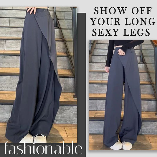✨Buy 2 Free Shipping✨Women's Fashionable Irregular Patchwork Full-length Wide-leg Pants