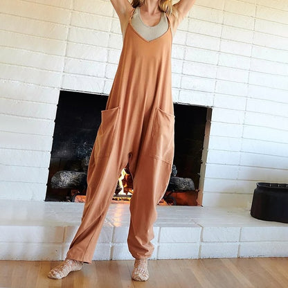 ✨Buy 2 Free Shipping✨ Wide Leg Jumpsuit with Pockets